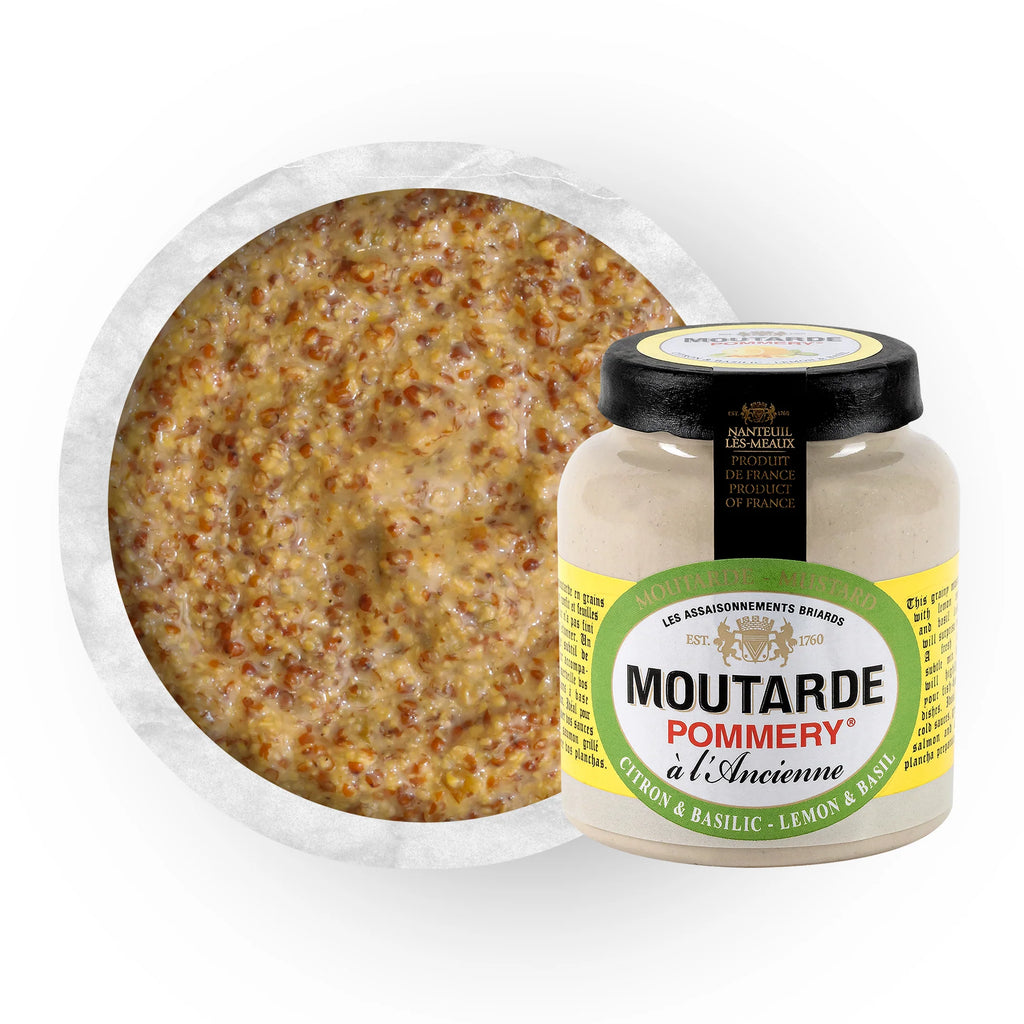 Muștarul Pommery® cu lămâie și busuioc 100 g -  Moutarde de Meaux® Pommery®
