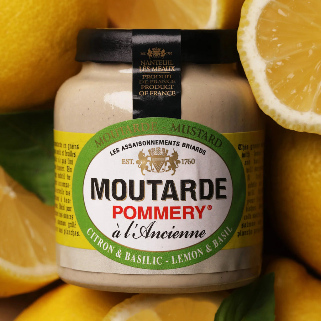Muștarul Pommery® cu lămâie și busuioc 100 g -  Moutarde de Meaux® Pommery®
