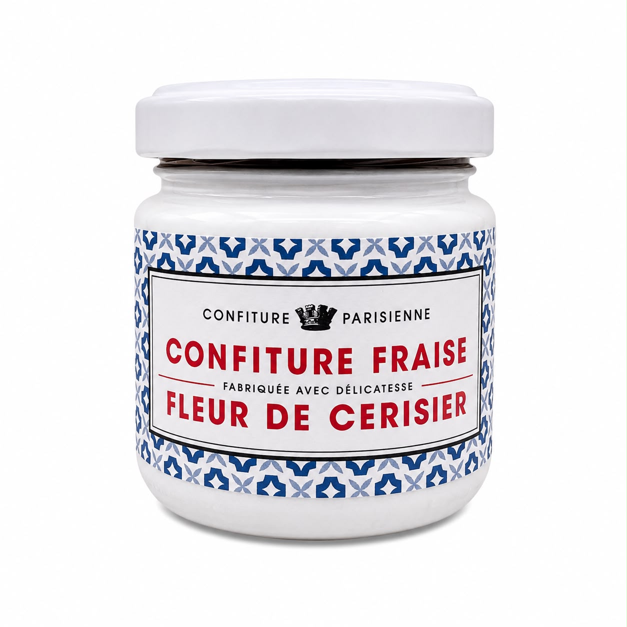 Dulceață Artizanală de Căpșuni și Flori de Cireș Confiture Parisienne Fraise Fleur de Cerisier, 100g