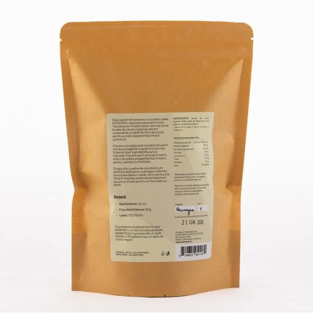 Ciocolata calda de specialitate Single Origin – 70% cacao, 30gr Kokowa