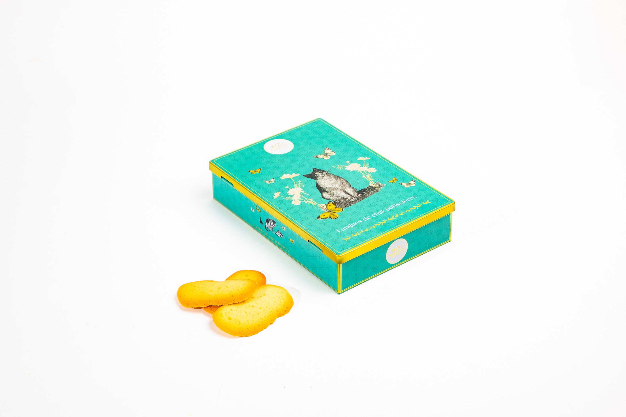 Cutie biscuiți „Langues de Chat”, 160 g, Le Sablésienne, Franța