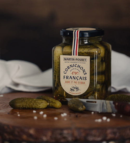 Castraveți murați acri și ușor picanți, 555 g, Martin Pouret, Franța