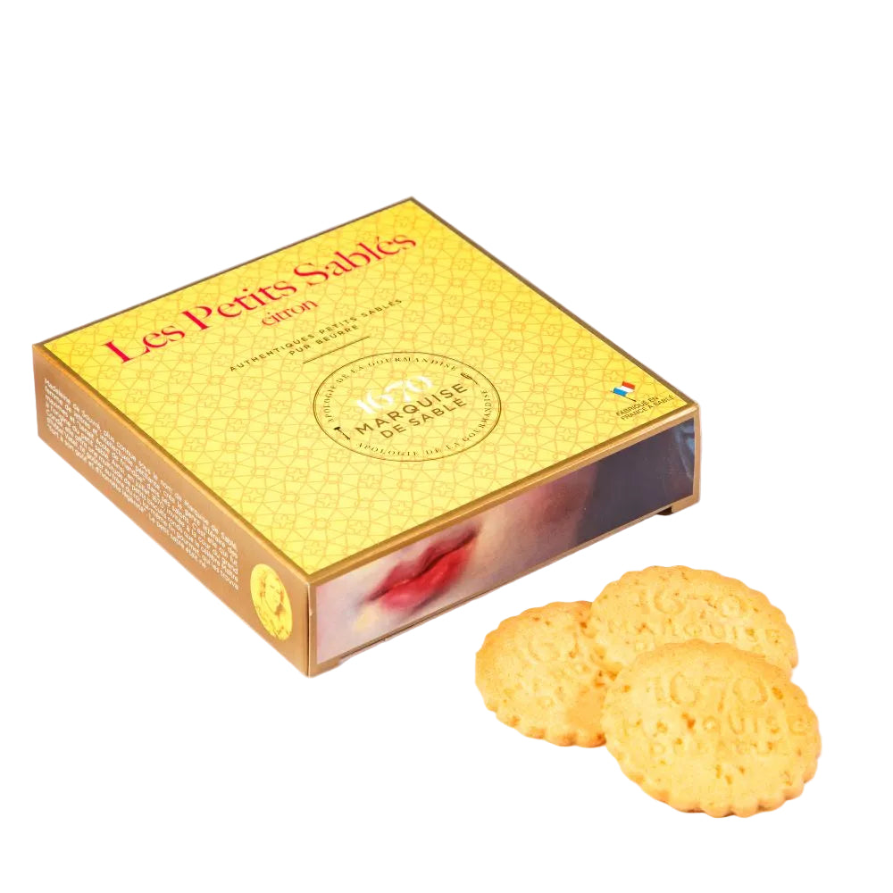 Biscuiți Sablés cu bucăți de lămâie, 100 g, Le Sablésienne, Franța
