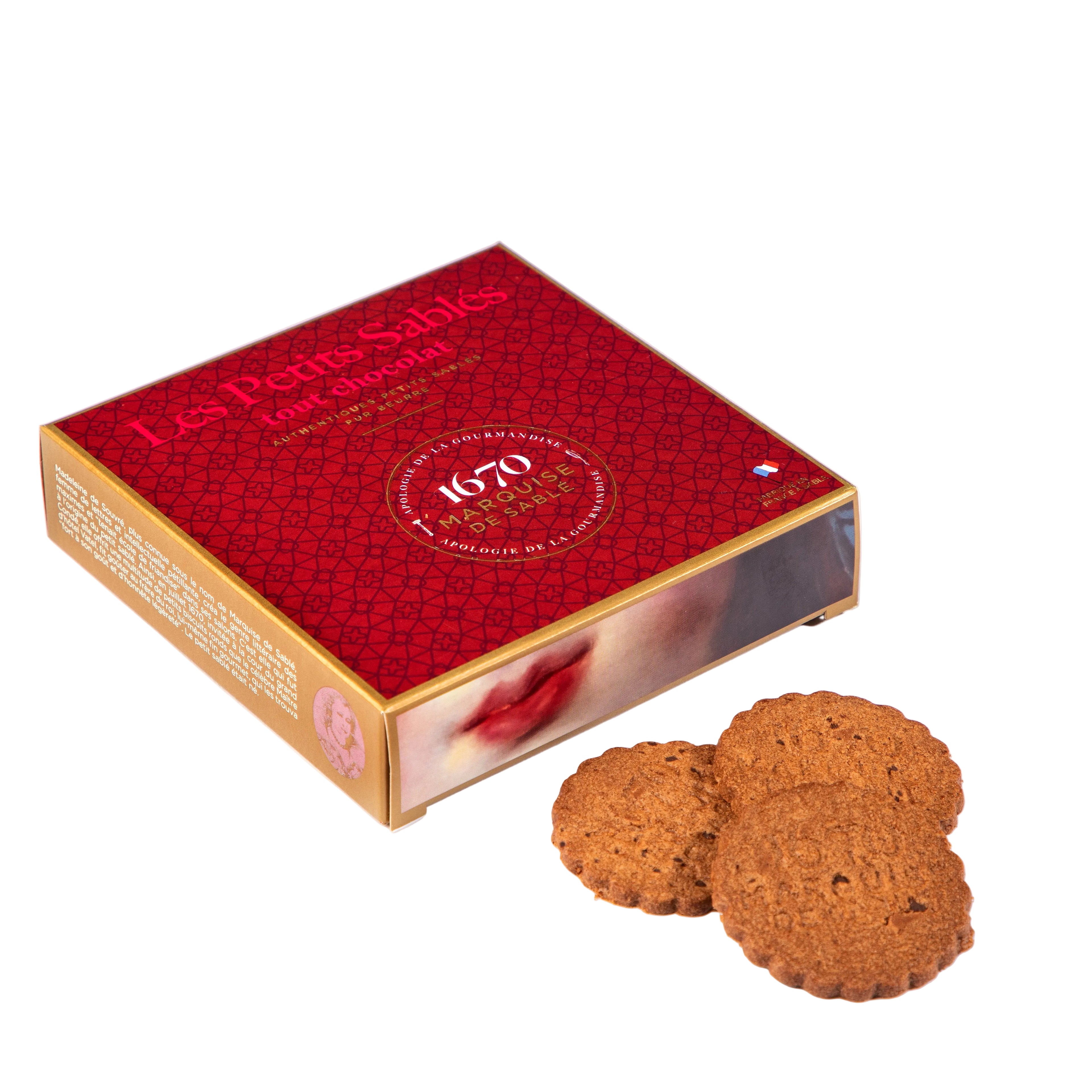Biscuiți Sablés cu ciocolată, 100 g, Le Sablésienne, Franța