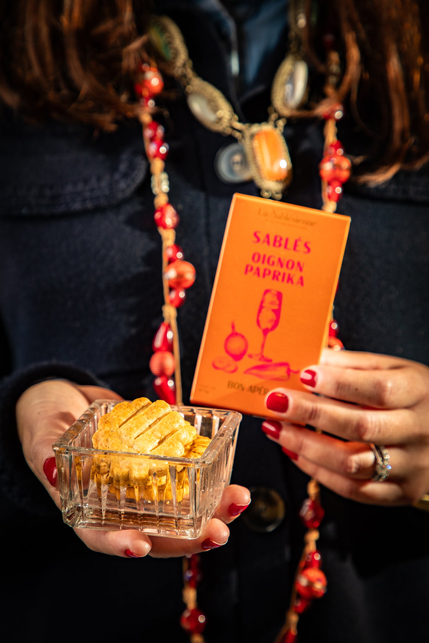 Biscuiți Sablés sărați cu ceapă și paprika, 40 g, Le Sablésienne, Franța