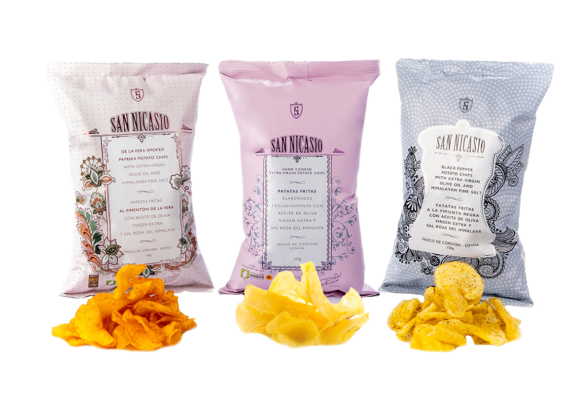 Chipsuri de cartofi cu ulei de măsline extravirgin - 150gr San Nicasio
