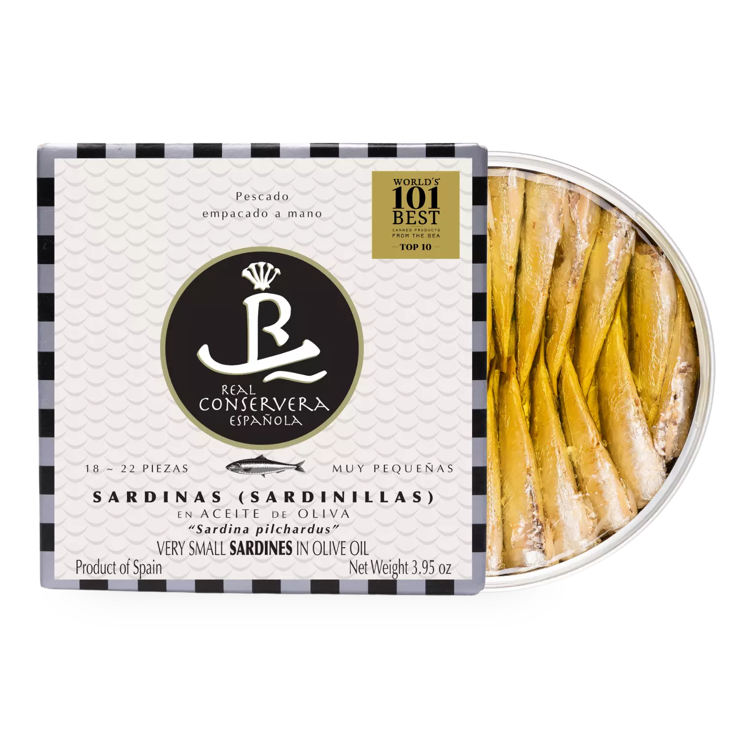 Sardine foarte mici în ulei de măsline (18/22 bucăți) Ediție Limitată - Real Conservera