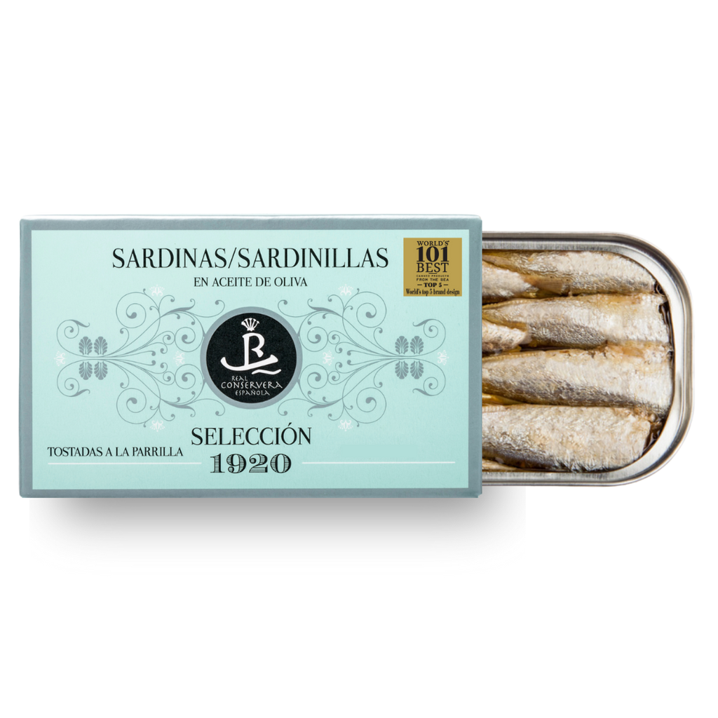 Baby sardine în ulei de măsline, 120 g - Selecția 1920, Spania