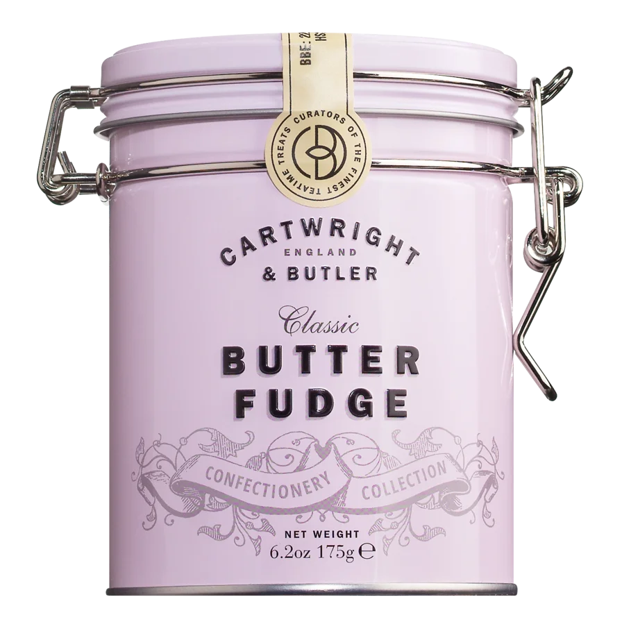 Fudge cu unt, cutie de trandafiri - 175gr Cartwright & Butler