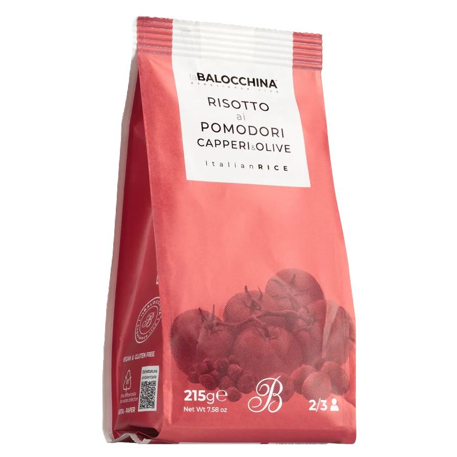 Mix pentru risotto cu roșii, capere și măsline, 215gr La Balocchina