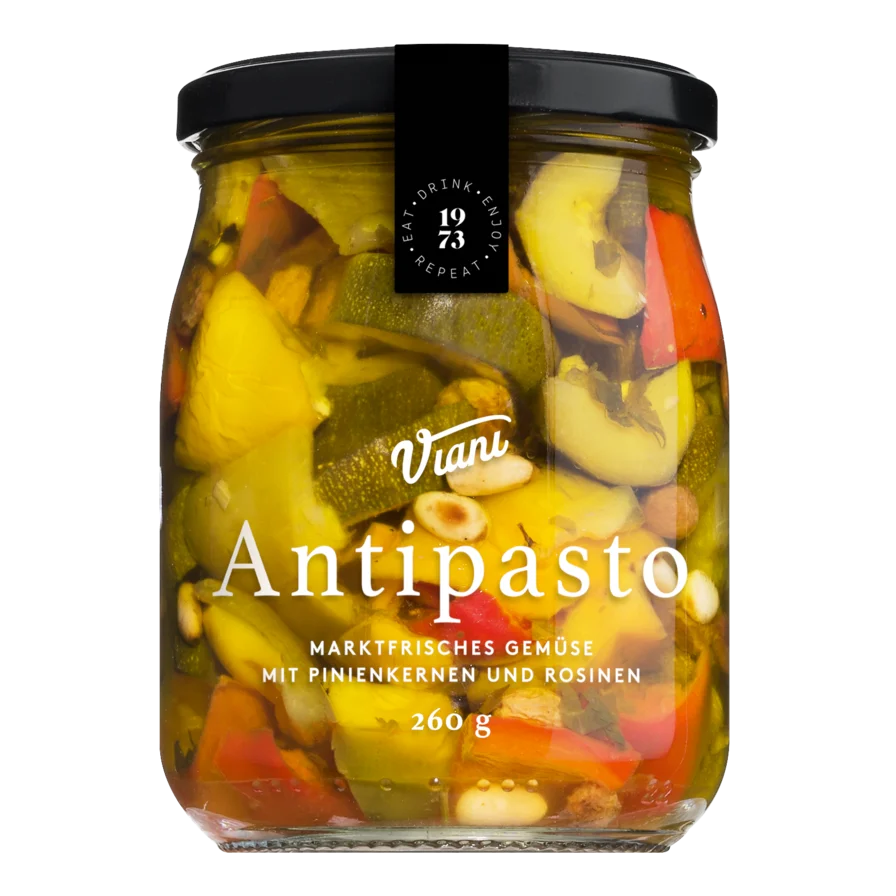 Antipasto - legume cu nuci de pin și stafide - 260gr Viani
