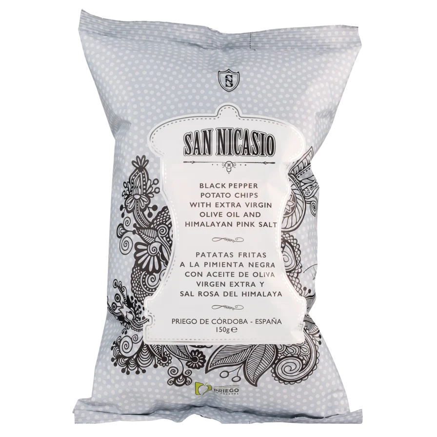 Chipsuri de cartofi cu piper negru - 150gr San Nicasio