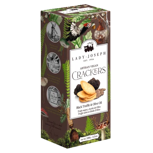 Crackers cu trufe negre și ulei de măsline, vegani - 100gr Lady Joseph