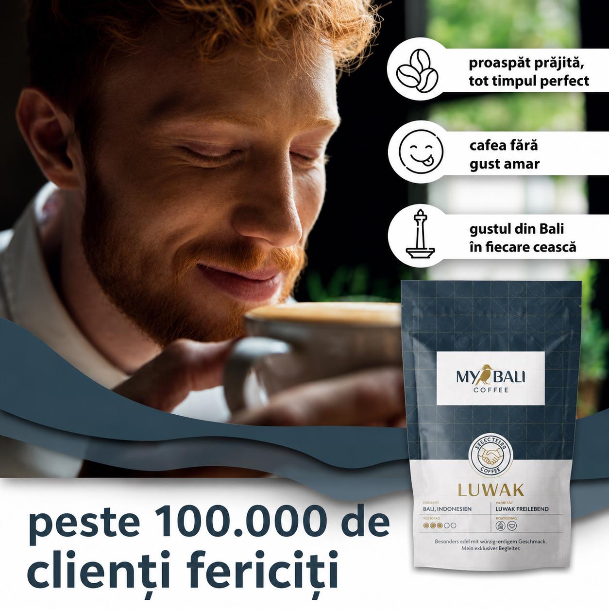 Luwak Cafea Premium pentru Cunoscători, 100gr MYBALI