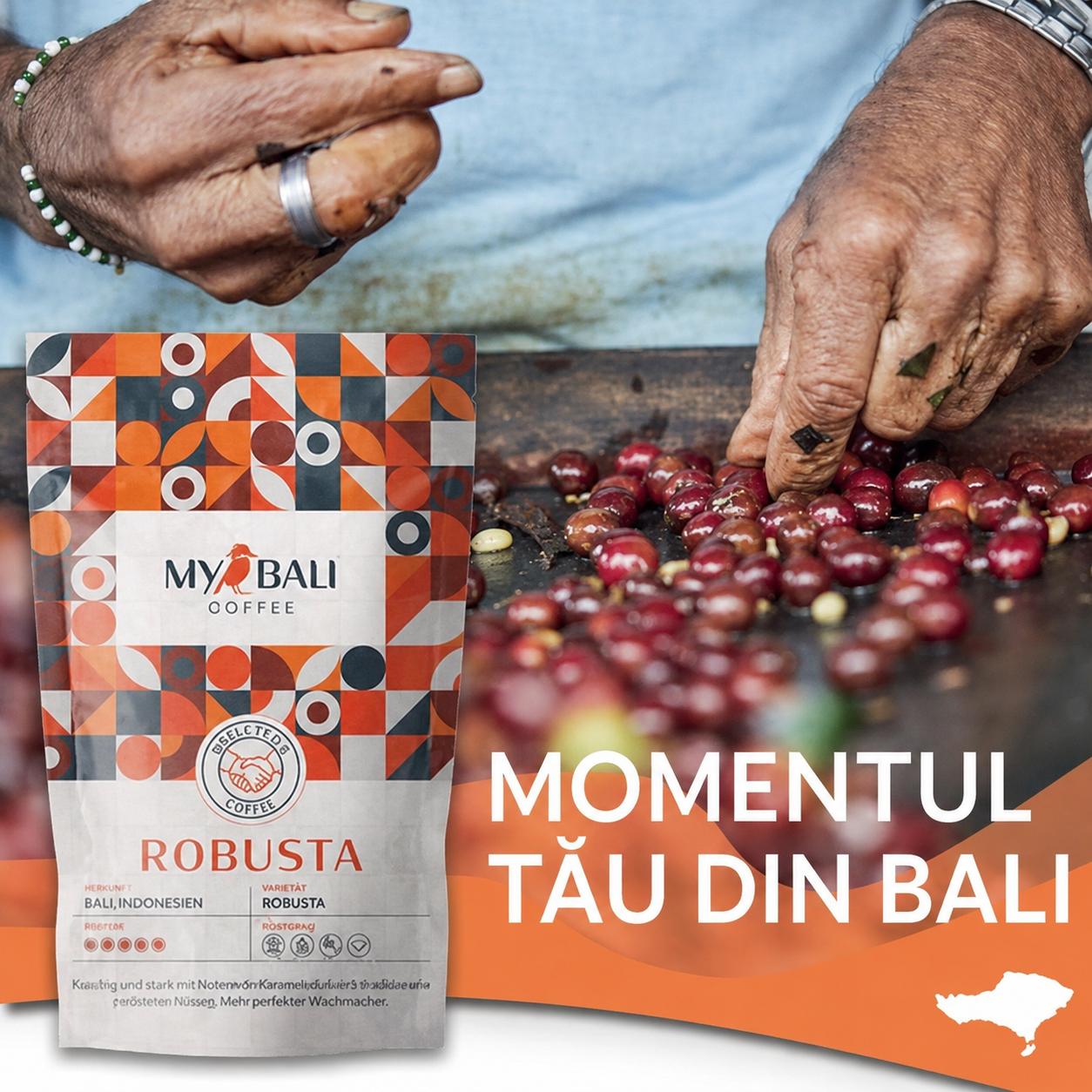 Cafea Robusta aromatică, 250gr MYBALI