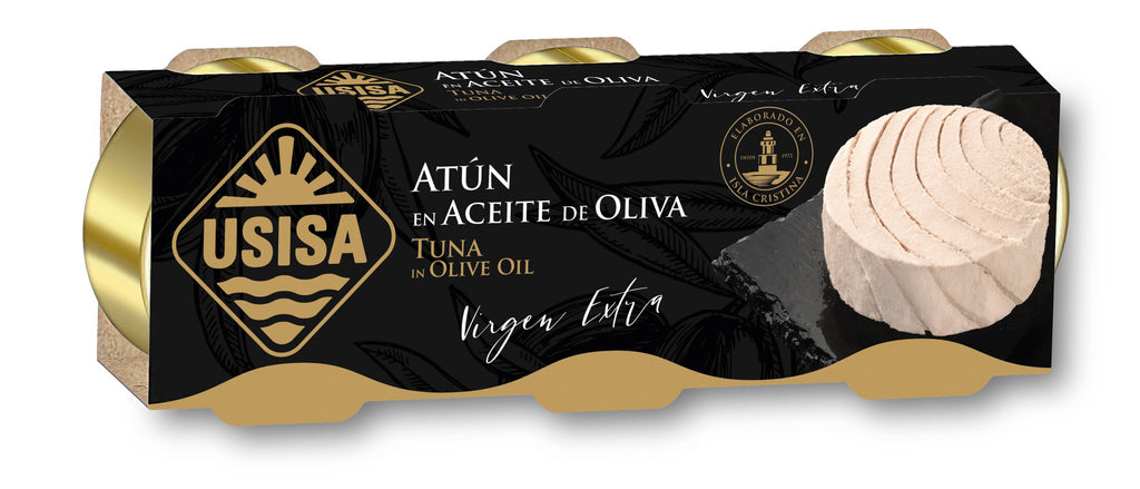 Ton în ulei de măsline extravirgin, pachet 3x52gr (156g) USISA