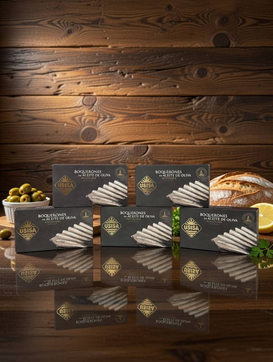 Anșoa de coastă în ulei de măsline, 80gr USISA
