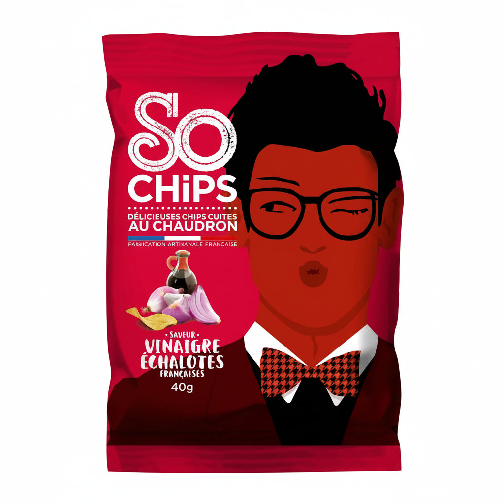Chipsuri de oțet și șalotă, 40gr So Chips