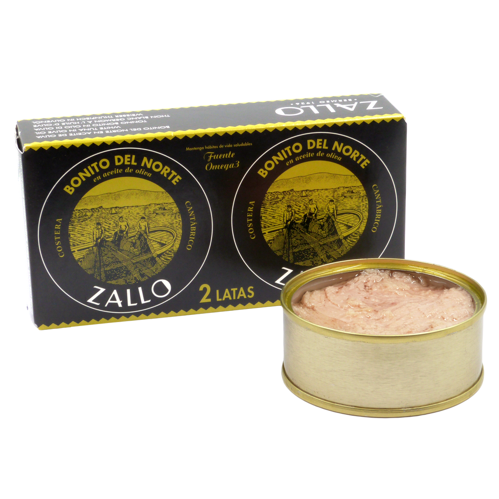 Ton alb Bonito del Norte în ulei de măsline, 2x65g ZALLO