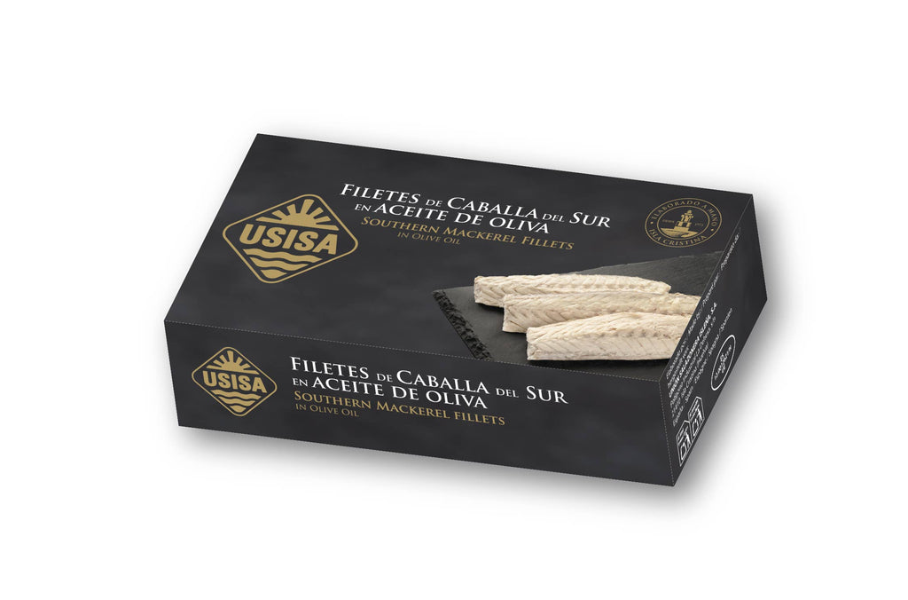 Fileuri de macrou sudic în ulei de măsline, 80gr USISA