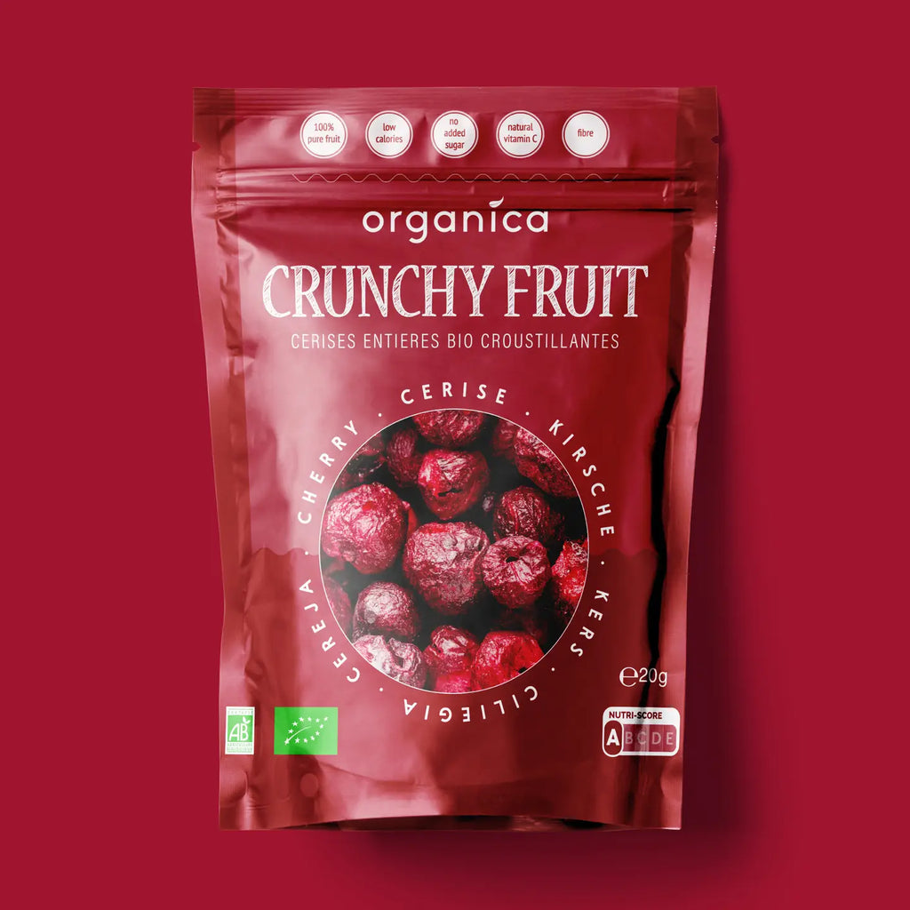 Cireșe liofilizate organice 100% fructe pure, 20gr Organica Food