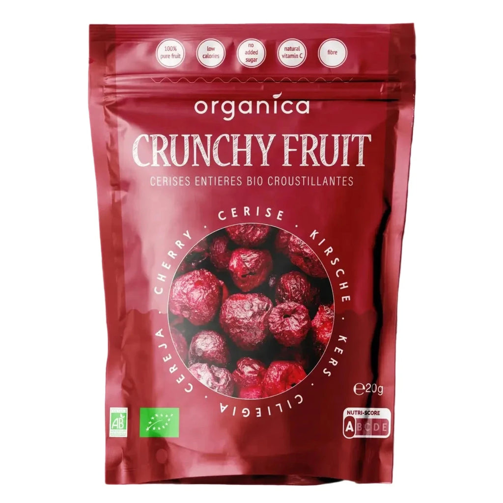Cireșe liofilizate organice 100% fructe pure, 20gr Organica Food