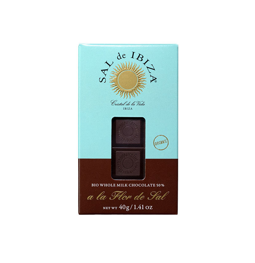 SAL de IBIZA Ciocolata cu Lapte cu Fleur de Sal, 50% Cacao, Mini, 40g, Organic