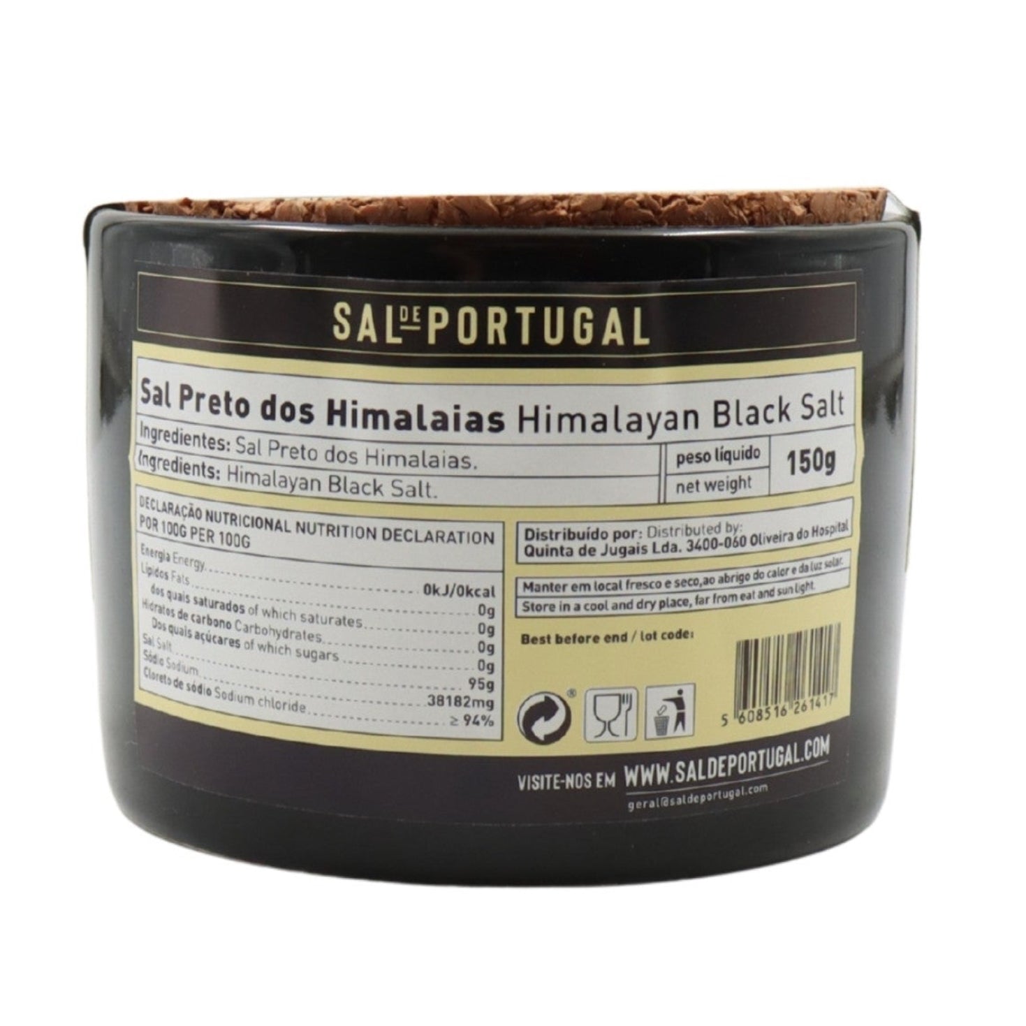 Sare neagră din Himalaya Fleur De Sel, 150gr Sal de Portugal