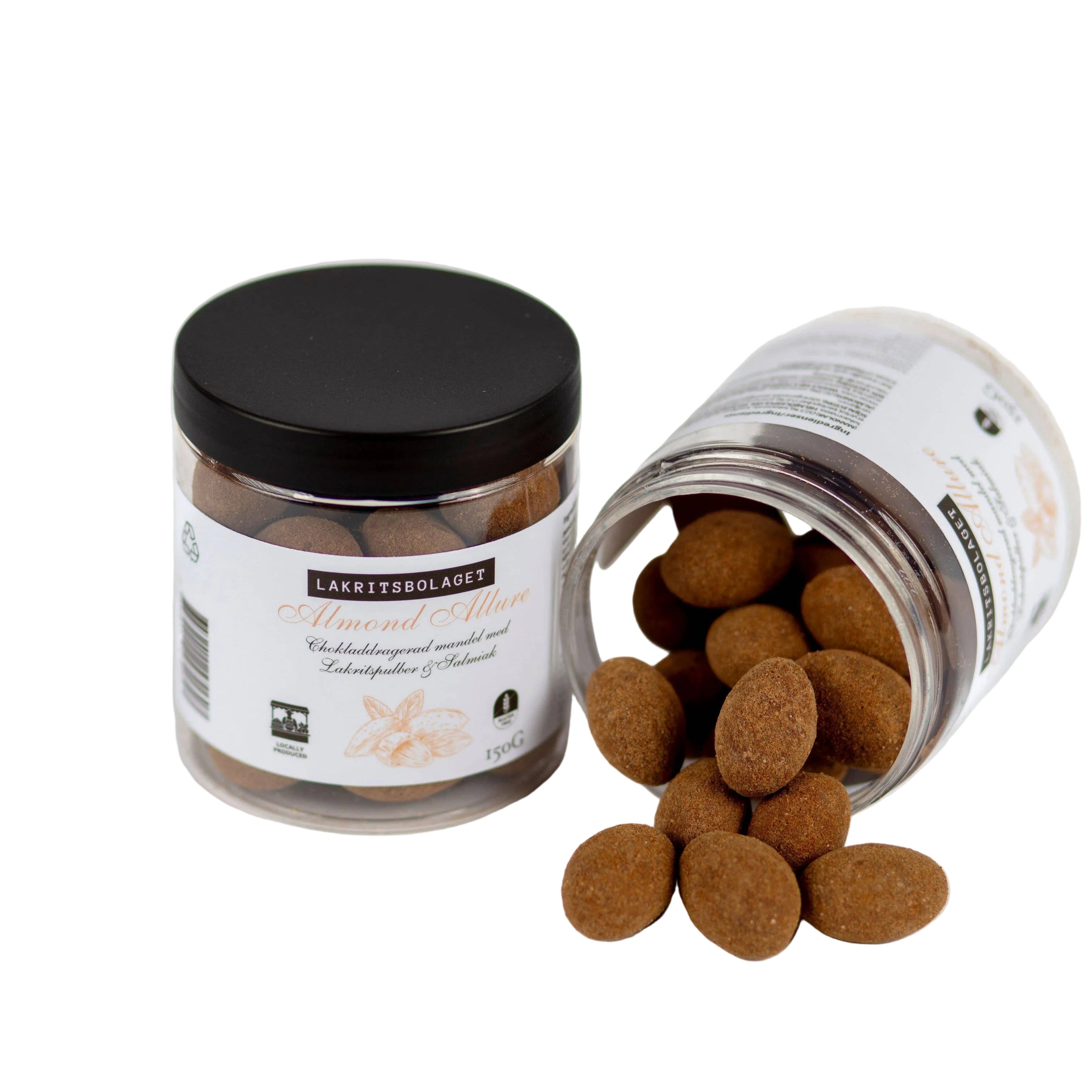 ALMOND ALLURE | Migdale acoperite cu ciocolată cu lapte și lemn dulce, 150gr Lakritsbolaget
