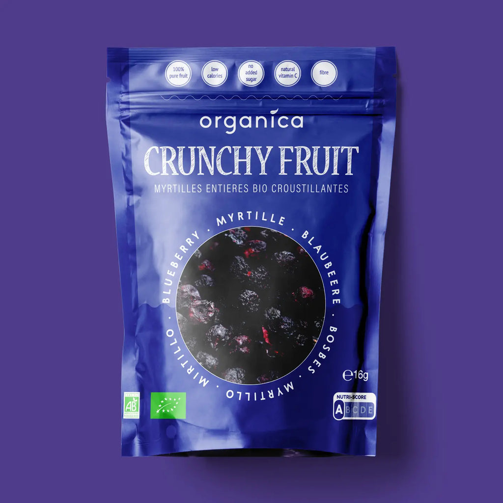 Afine liofilizate organice 100% fructe pure, 16gr Organica Food