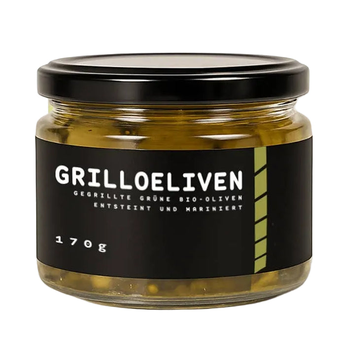 Măsline verzi bio la grătar, picante, 170gr O.E.L. - Thalassa