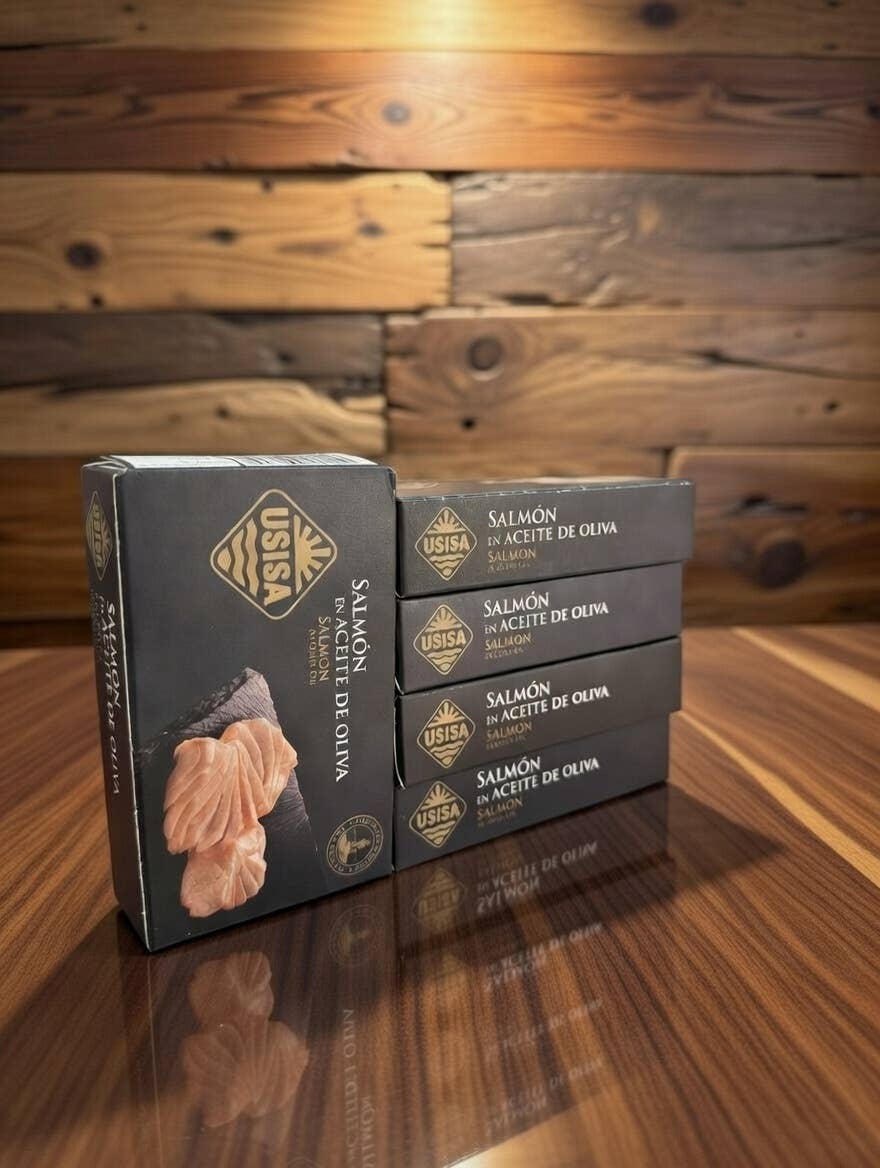 Somon în ulei de măsline, 60gr USISA