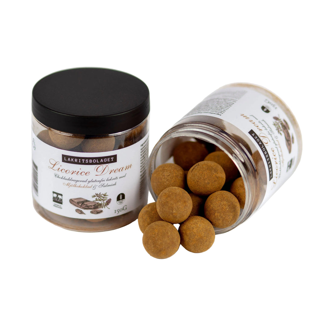 VISUL CU LEMN DULCE | Lemn dulce și ciocolată cu lapte fără gluten, 150gr Lakritsbolaget