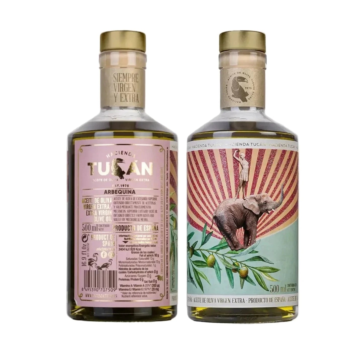 Condiment de măsline extravirgin Arbequina, 500ml Hacienda Tucán