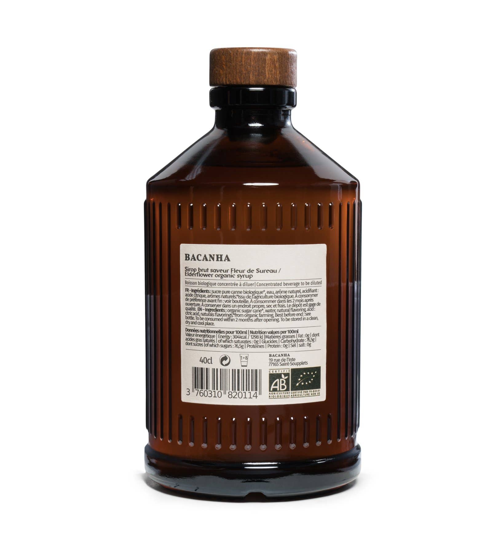 Sirop crud de soc - Organic, 400ml Bachana