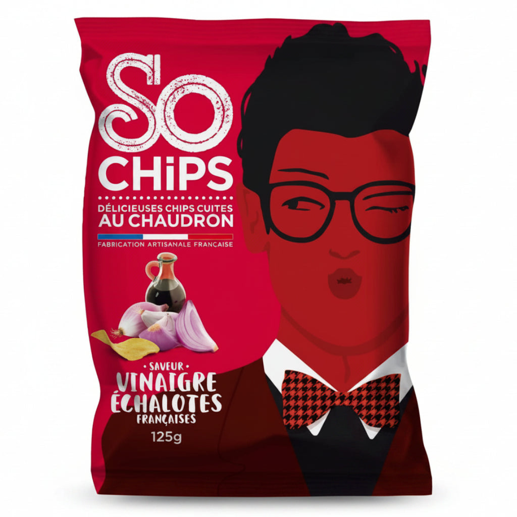 Chipsuri de șalotă cu oțet, 125gr So Chips