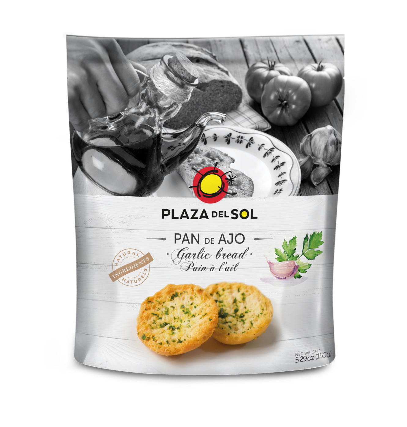 Pâine coaptă cu usturoi și pătrunjel, 150gr Plaza del Sol