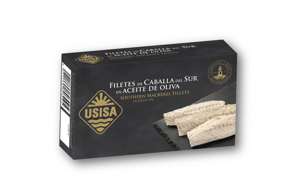 Fileuri de macrou sudic în ulei de măsline, 80gr USISA