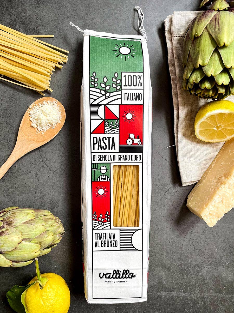 Linguine - paste artizanale 100% italiene, 500gr Vallillo