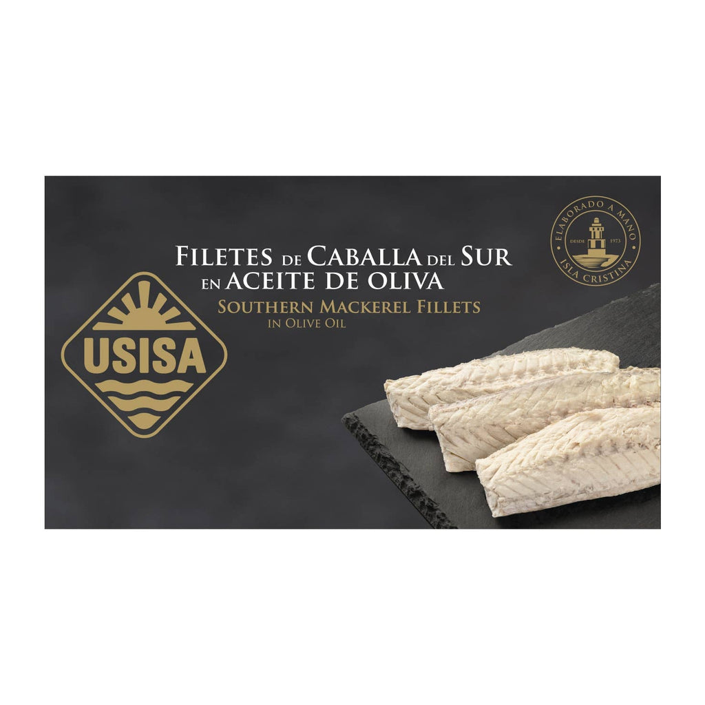 Fileuri de macrou sudic în ulei de măsline, 80gr USISA
