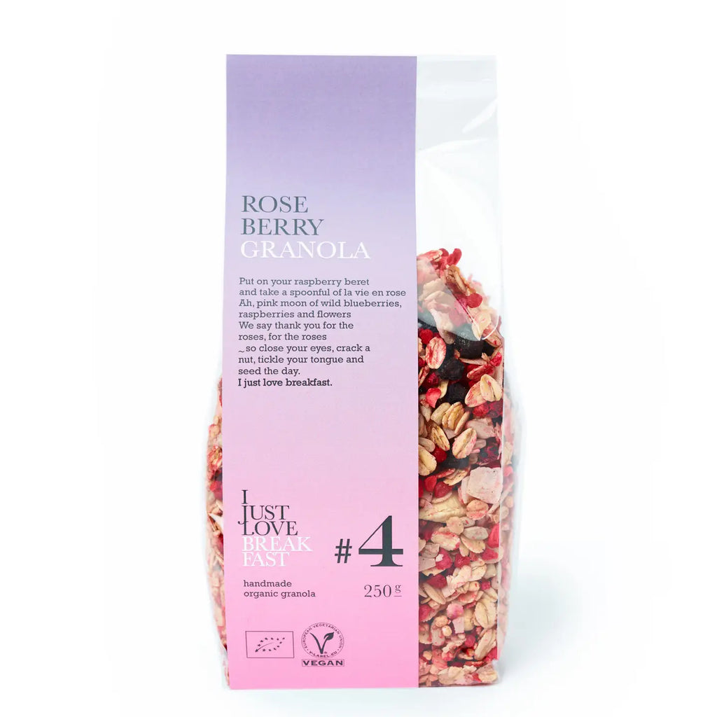 #4 Granola cu trandafiri și fructe de pădure, 250gr I Just Love Breakfast