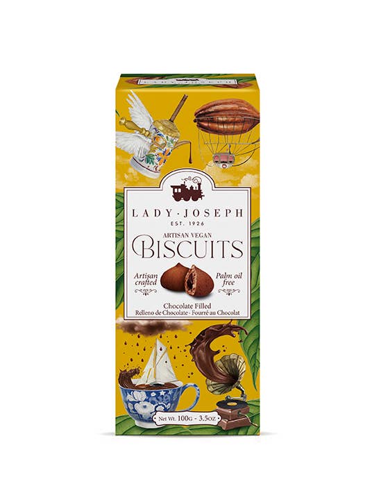 Fursecuri vegane umplute cu ciocolată (biscuiți tip gustare), 100gr Lady Joseph