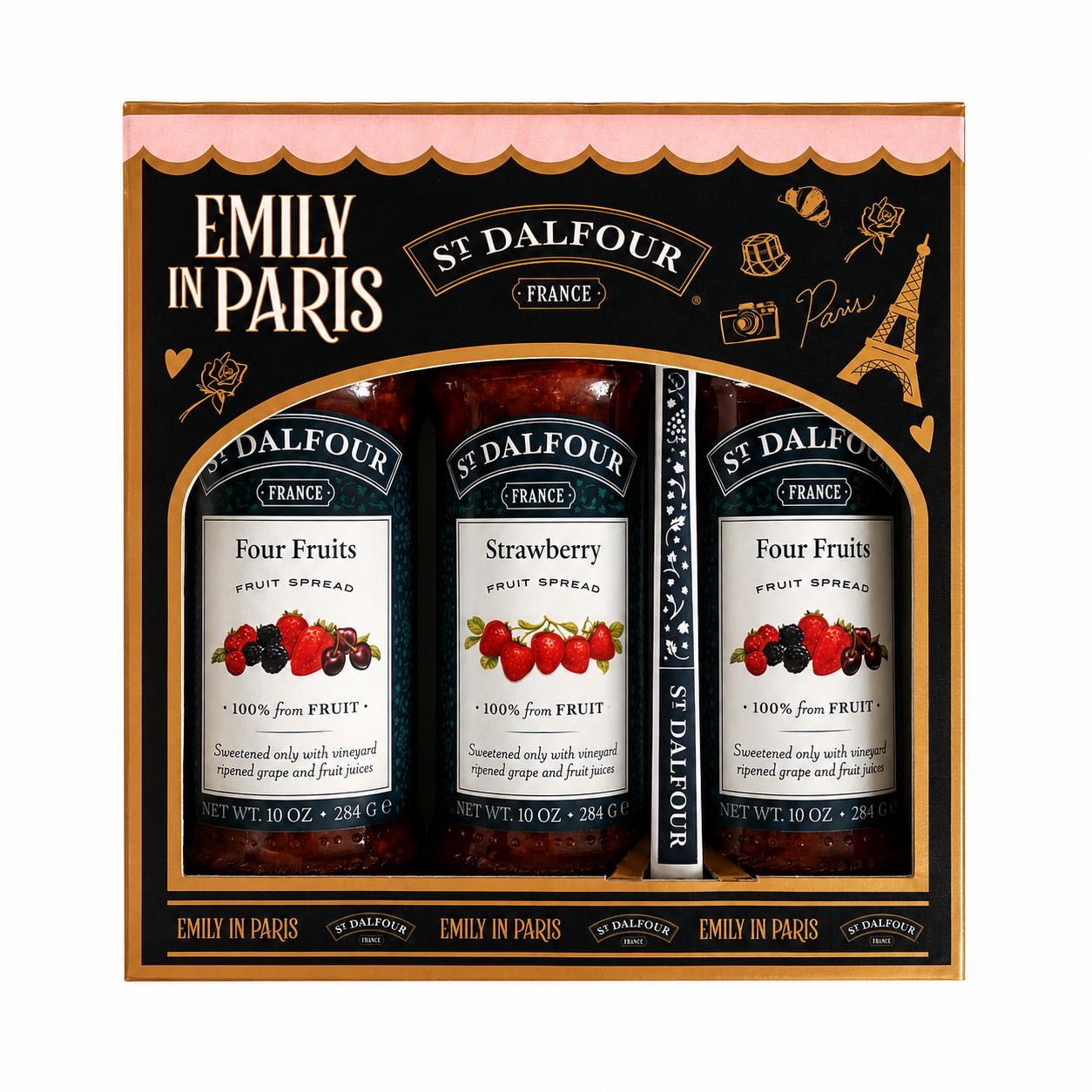 Emily in Paris - 4 Fructe , Capsuni , 4 fructe  – 3x284gr 4 fructe , Capsuni , 4 fructe  St. Dalfour