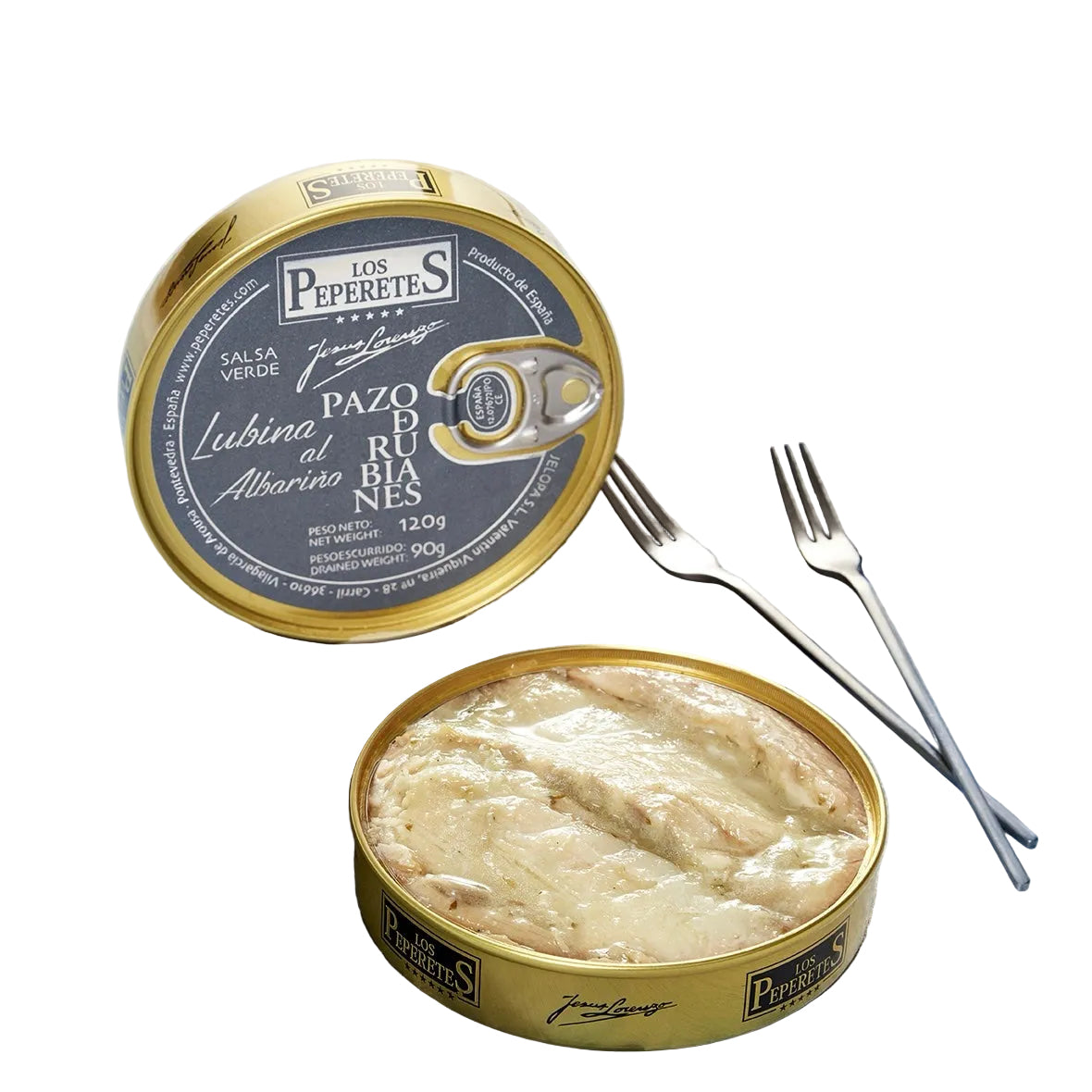 Bibanul de mare cu sos de vin Albariño - 120gr Los Peperetes