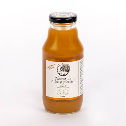 Nectar de caise cu piersici fără zahăr, 330ml Livada Domniței
