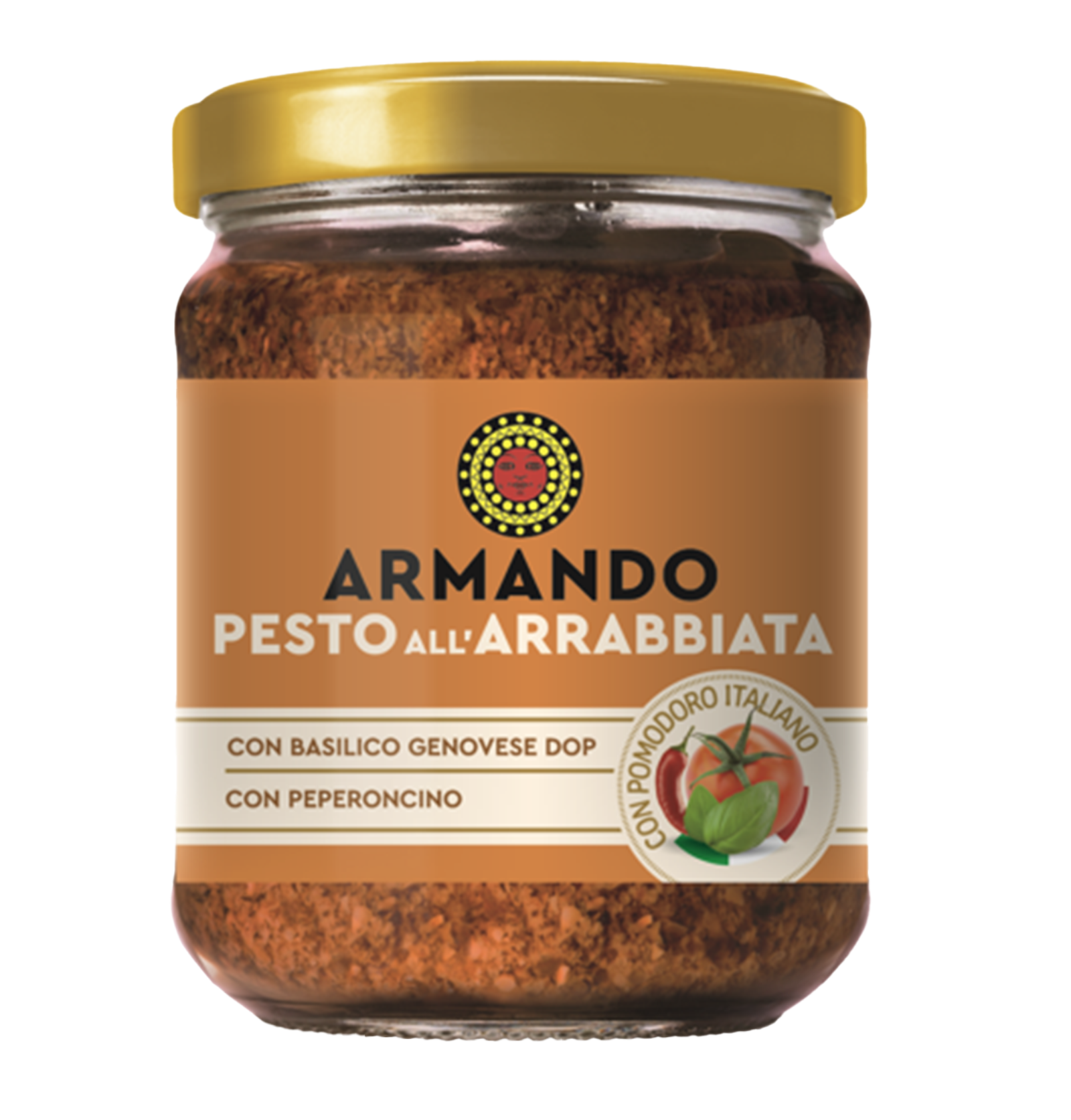 Pesto Ligurian rosu picant ALL`ARRABBIATA, 180 gr - Armando