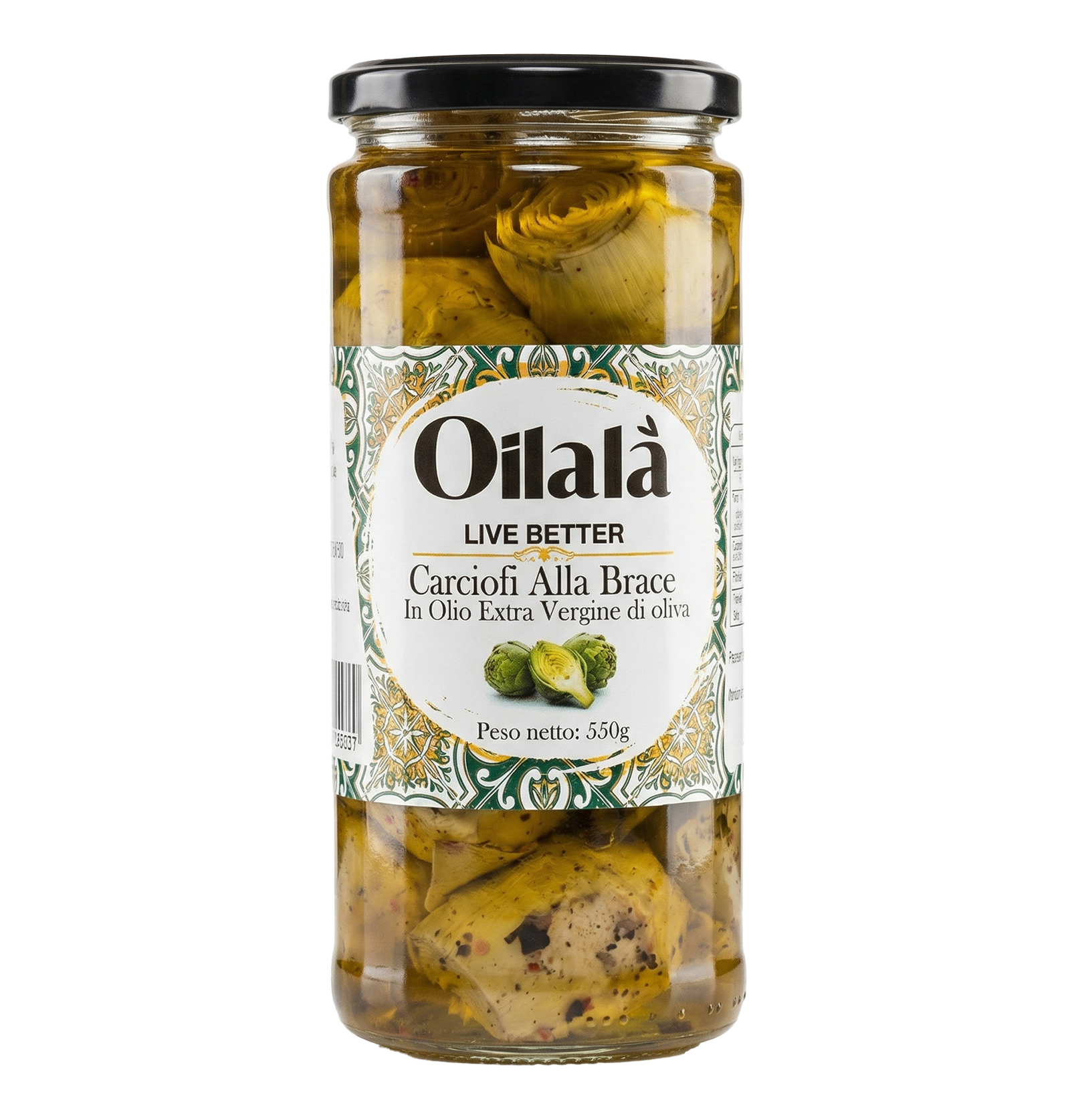 Inimi de anghinare pe gratar in ulei de masline extravirgin, 550 gr -  Oilala