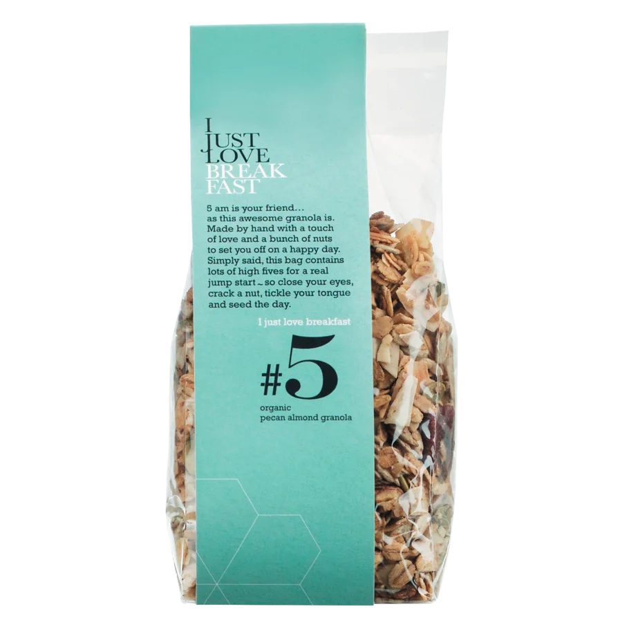 Nr. 5 Muesli crocant cu nuci pecan și migdale, organic - 250gr I JUST LOVE BREAKFAST
